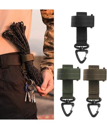 Multi-Purpose Tactical Outdoor Gloves | Climbing Rope Storage Buckle & Key Trailer Adjustable Hook Holder - Black - Buy Online on GoSupps.com