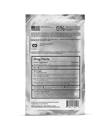 Bravo Sierra Body Wipes - 10 Individually Wrapped Biodegradable Shower Wipes with Benzalkonium Chloride & Aloe Vera - No Rinse Bathing for Adults, Men & Women - Buy Online on GoSupps.com