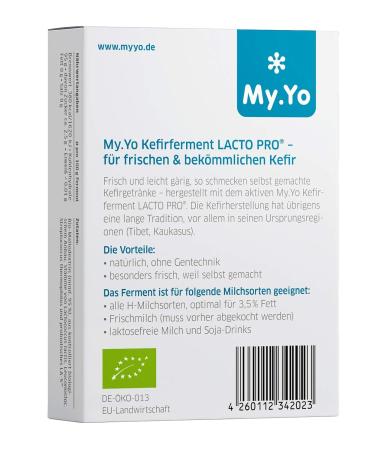 My.Yo Organic Kefir Ferment + Lactobacilli - Probiotics for Gut Health 3x5g | International Shipping Available - Buy Online on GoSupps.com