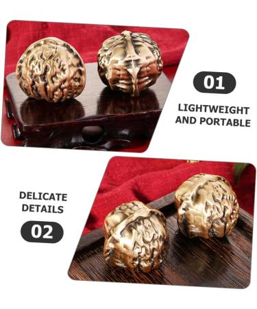 Homsfou Chinese Stress Balls - Decorative Massage Ornaments | Small Walnut Handballs for Relaxation & D cor - Buy Online on GoSupps.com