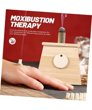 4-Piece Moxibustion Box Set - Wooden Moxa Holder & Stripe Burner Tools for Massage & Healing - 9.5x8.5cm - Buy Online on GoSupps.com