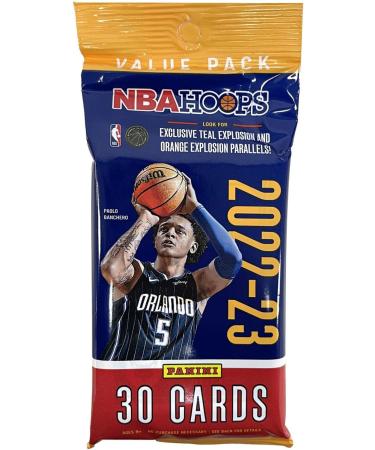 2022-23 Panini NBA Hoops Jumbo Value Fat Pack - 30 Trading Cards with Teal & Orange Explosion Parallels - Buy Online on GoSupps.com