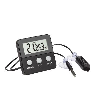 TFA Dostmann Terracheck Digital Thermo-Hygrometer 30.5044.01 cable sensor with suction cups ideal for terrariums black L 64 x H 64 mm - Buy Online on GoSupps.com