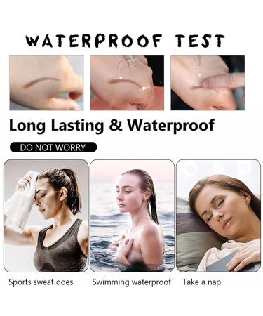 Waterproof Microblade Eyebrow Pen | Long-Lasting Smudge-Proof Brow Pencil | 4 Tip Microblading Makeup Pens in Dark Grey+Black - Buy Online on GoSupps.com