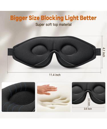 YFONG 3D Contoured Sleep Mask for Side Sleeper - No Pressure Soft Eye Covers - Adjustable Strap for Women Men - Blocking Lights & Travel Blindfold - Buy Online on GoSupps.com