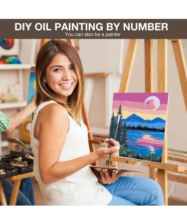 Fycert Framed Paint by Numbers 2 Pack for Adults & Kids - DIY Oil Painting Set - Beginner Friendly - 10x10 Inch - Great Gifts for Men, Women, & Children - Tree & Moon Design - Buy Online on GoSupps.com