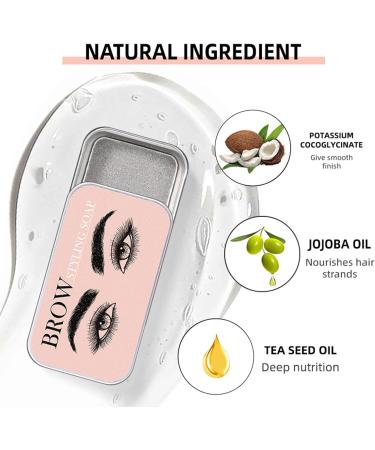 Eyebrow Soap Kit 6PCS Eyebrow Styling Soap Kit Long Lasting Waterproof Smudge Proof Pomade for 3D Feathery Natural Brows Makeup Balm Eyebrow Makeup Balm with Brush - Buy Online on GoSupps.com