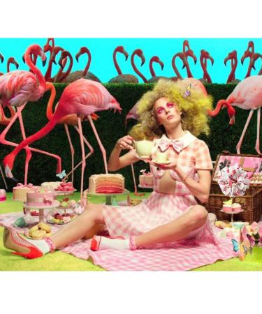 Colorful Flamingo Pattern Hair Ties for Girls & Women - Soft Elastic Ponytail Holders in 4 Stylish Designs - Buy Online on GoSupps.com