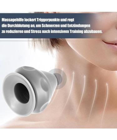 Euioovm Triggerpunkt P cker - Fascia Fitness Ball with Suction Cup for Muscle Pain Relief | Versatile Massage Device for Back Neck Arms & Shoulders - Gray - Buy Online on GoSupps.com