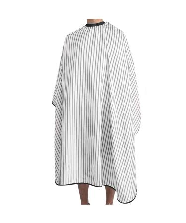 Hair Cutting Cape Professional Barber Cape Fashion Striped Haircut Hairdressing Hair Dyeing Cape Cloth for Home Hair Salon Barber Shop(22 * 15 * 3cm-Black)