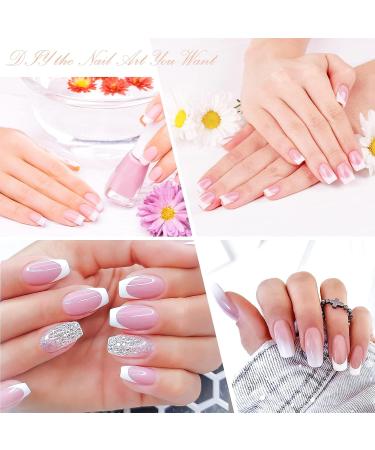 AORAEM Short French-White Clear Nail Tips 120pcs - 12 Sizes False Acrylic Press on Nails for Women - Buy Online on GoSupps.com