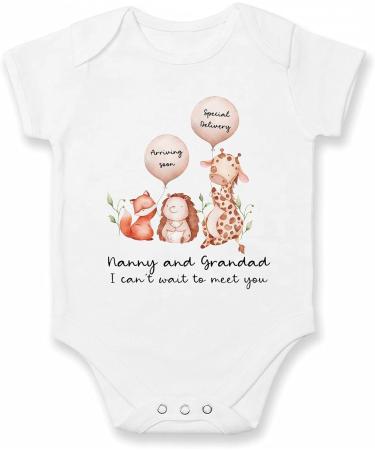 All About the Bump Nanny Grandad Baby Announcement Vest | Pregnancy Reveal Bodysuit - Animal Print | Gift Wrapped - Buy Online on GoSupps.com