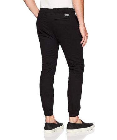 Brooklyn Athletics Men's Slim Fit Twill Jogger Pants - Medium Black - Buy Online on GoSupps.com