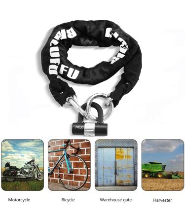 BIGLUFU Motorcycle Chain Lock 120cm/4ft Heavy Duty Cut Proof Square Chains + U Lock - Ideal for Motorcycles, Bikes, Scooters - 4 Keys Included - Buy Online on GoSupps.com