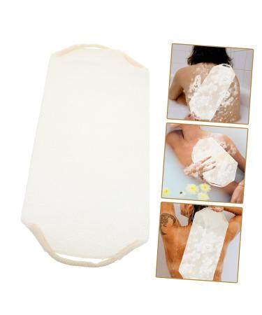 FRCOLOR 4pcs Back Rub Bath Towel - Exfoliating Back Scrubber Set for Long Body Scrub & Shower - Soft Nylon Bath Sponges - 46x21cm - Beige - Buy Online on GoSupps.com