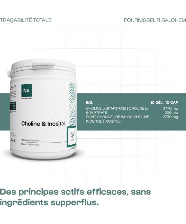 Choline & Inositol Mix - 120 Capsules Fat Burner Fat Burner Ideal for Dry Gluten and GMO Free Fitness & Bodybuilding Vegan | Nutriently - Buy Online on GoSupps.com