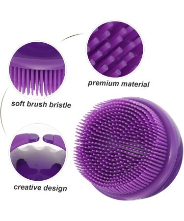 SEWACC 5pcs Silicone Bath Brush Set - Body Cleaning Massager and Shower Tool in Purple - Buy Online on GoSupps.com