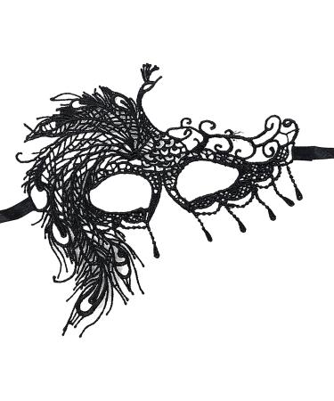 Shakven Lace Eye Masque Black Lace Eye Masque - Animal-Shaped Eyemask Festivals Decoration Themed Party Cosplay for Prom - Buy Online on GoSupps.com