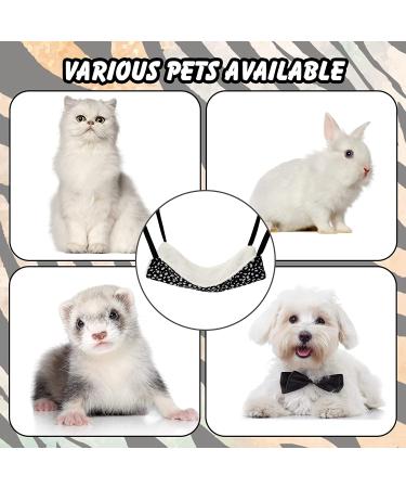 3 Pcs Reversible Pet Hammock for Small Animals - Soft Plush Bed with Dot, Zebra, and Leopard Print - Ideal for Cats, Dogs, Guinea Pigs, Ferrets, and more - Buy Online on GoSupps.com