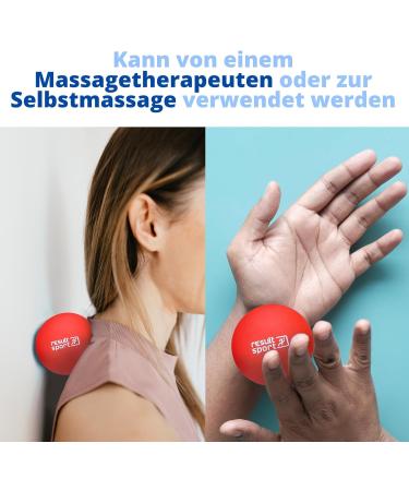 Resultsport Lacrosse Massage Ball for Plantar Fasciitis | Foot & Trigger Point Relief | Deep Tissue Myofascial Therapy (Red) - Buy Online on GoSupps.com