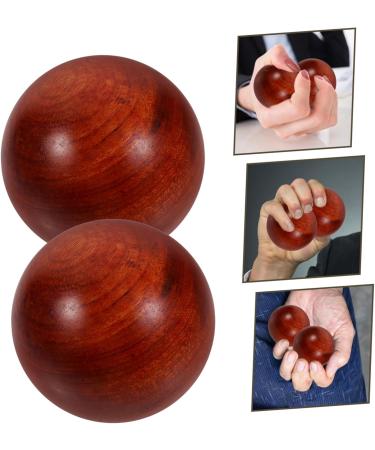 Ultechnovo 4-Piece Handmade Baoding Balls - Wooden Hand Training Balls for Finger Strength - Red Sandalwood with Large Fruits - Buy Online on GoSupps.com