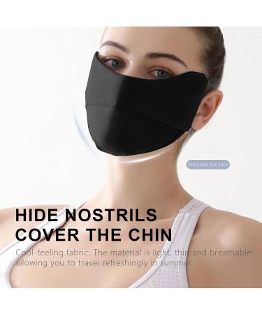 Face Masque for Sun Protection Breathable UV Protection Ice Silk Face Masque - Reusable Sun Shield Face for Women Sunscreen Masque for Fishing Hiking Cycling black - Buy Online on GoSupps.com