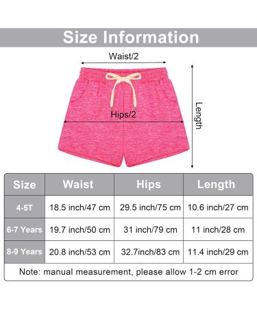 Poroka Girls 6 Pack Dry-Fit Running Shorts for Kids 8-9 Years - Active Performance Summer Sports Shorts with Drawstring Pocket in Various Colors - Buy Online on GoSupps.com