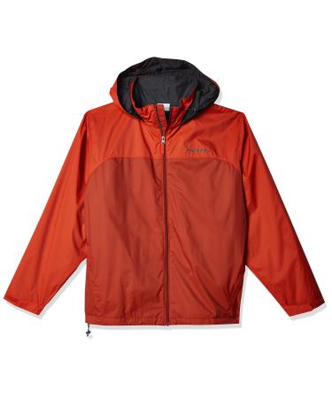 Columbia Men's Glennaker Lake Lined Rain Jacket, Small Dark Sienna/Bonfire