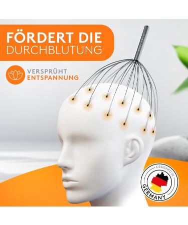 Edelfeld 24-Finger Head Massage Spider - Multi-Level Relaxation Device | Ideal Gift for Stress Relief - Buy Online on GoSupps.com