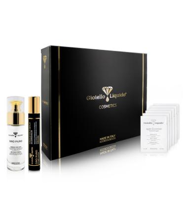 Refreshing Gift Set (B05) - Face Cream With Colloidal Gold X50 Antiaging + Eye Contour Roll-on with Caffeine - Graduations Birthday Christmas Gift - Gioiello Liquido