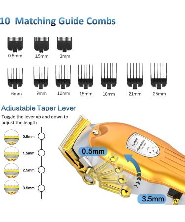 PAMKER Cordless Hair Clippers for Men - Professional Rechargeable Electric Trimmer & Beard Grooming Set - Barber Clippers for Men/Women/Kids - Buy Online on GoSupps.com