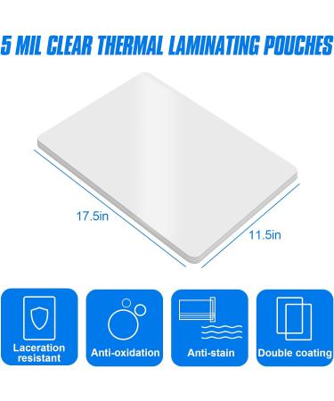 HERKKA 100 Pack Laminating Sheets Hold 11 x 17 Inch Sheet 5 Mil Clear Thermal Laminating Pouches 11.5 x 17.5 Inch Lamination Sheet Paper for Laminator Round Corner - Buy Online on GoSupps.com