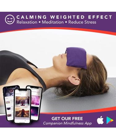 Lotus Weighted Lavender Eye Pillow - Aromatherapy Sleep Mask for Headache Relief and Relaxation - Buy Online on GoSupps.com