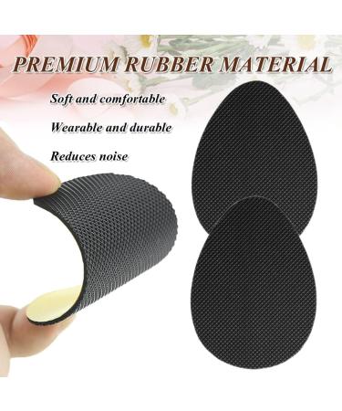Premium Rubber Anti-Slip Shoe Pads - Self-Adhesive Stick-On Sole Protectors for Noise Reduction - Pack of 12 (Black) - Buy Online on GoSupps.com