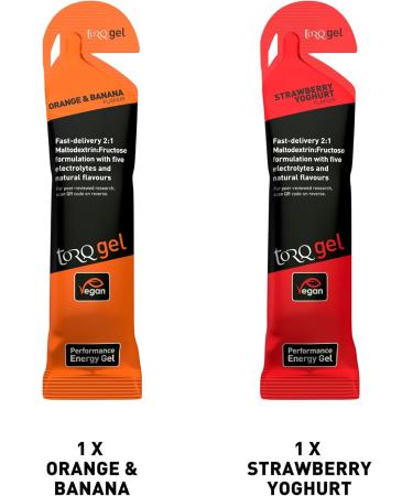 Buy Torq Energy Gel Sample Pack of 12 - Vegan Natural Sports Gels for Running & Cycling - Quick Release Energy 30g Carbs - Buy Online on GoSupps.com