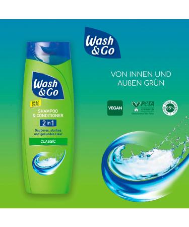 Wash & Go Classic Shampooing et apr s-shampoing 2 en 1 400 ml soin quotidien pour des cheveux propres forts et sains (Lot de 2) 400 ml (Lot de 2) - Buy Online on GoSupps.com