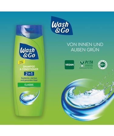 Buy Wash & Go 2in1 Shampoo & Conditioner Classic 400ml - Daily Hair Care for Clean Strong & Healthy Hair - Free International Shipping - Buy Online on GoSupps.com