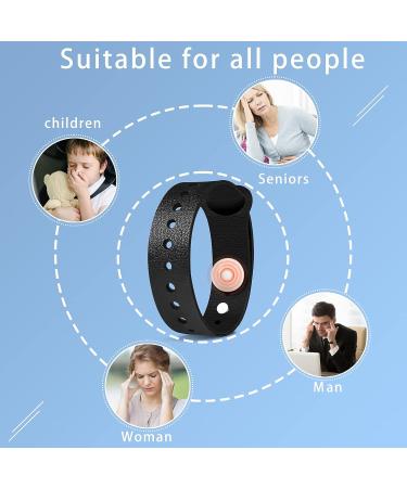 Motion Sickness Wristband - Anti-Nausea Relief Seabands for Adult & Kids - Pregnant Women - Acupressure Nausea Relief - Black Natural Leather - Buy Online on GoSupps.com