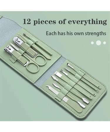 12-piece Nail Clipper Set Convenient Beauty Tool Clipper Manicure Nail Trimmer Pedicure Knife Ear Peeling Knife Nail Manicure(Blue 12-piece set) - Buy Online on GoSupps.com