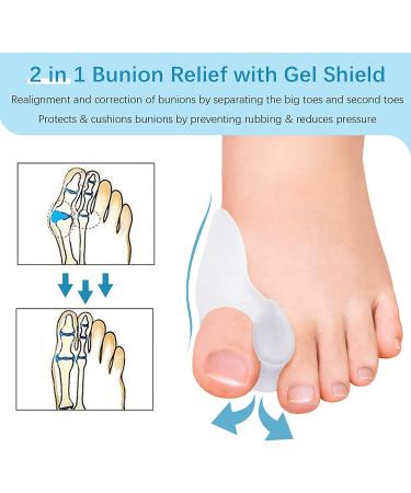 Menocady Bunion Cushions & Protectors (Pack of 12) - 1/2'' Thick Gel Shield for Bunion Relief & Toe Separation - Pain Relief from Big Toe Joint - Buy Online on GoSupps.com