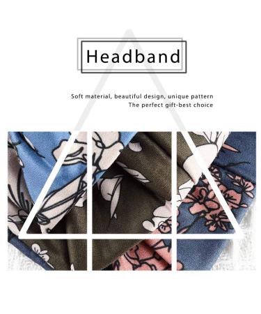 Zoestar Wide Boho Headbands - Vintage Printed Yoga Headbands for Women & Girls | 3 Pack Elastic Accessories - Buy Online on GoSupps.com