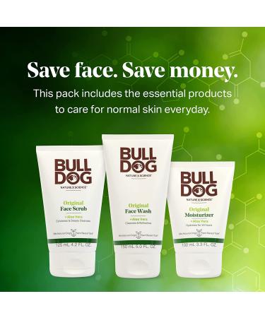 Bulldog Original Full Face Kit: Moisturizer, Face Wash & Scrub for Men - Buy Online on GoSupps.com