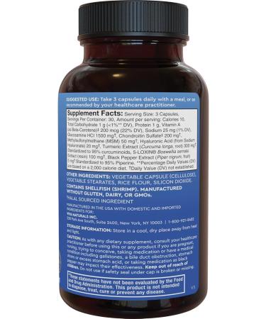 Glucosamine Chondroitin MSM Joint Support - 90 Capsules with Turmeric & Boswellia for Mobility & Comfort - Buy Online on GoSupps.com