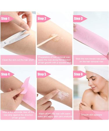 Pink Non-Woven Waxing Strips - 200 Pieces for Facial & Body Hair Removal - Buy Online on GoSupps.com