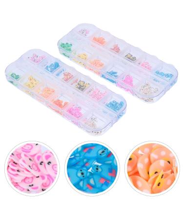 Shop 2 Boxes Cut Sound Fruits Bracelet & Loose Pearl Nail Art - Colorful 3D Epoxy Charms for Creative Nail Decorations - Buy Online on GoSupps.com