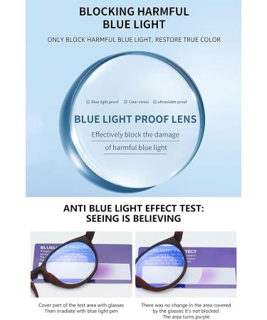 Vevesmundo Anti Blue Light Reading Glasses for Men & Women - Retro Full-Rim Visual Aid with Spring Hinges & 2.0x Blue Light Filter - Buy Online on GoSupps.com