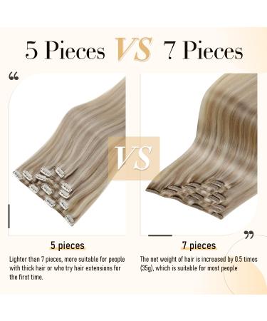 Buy Laavoo 55cm Real Hair Clip-In Extensions - Highlight Blonde Double Tresse 105g 7pcs #16/25 & #16/22 for Stunning Looks - Buy Online on GoSupps.com