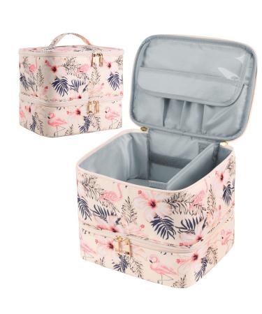 Buruis Nail Polish Organizer Double-Layer Nail Tools and Nail Dryer Case Holds 27 Various Size Bottles (15ml - 0.5 fl.oz or Larger) Nail Polish Carrying Case with Adjustable Dividers (Flamingo) Yellow - Buy Online on GoSupps.com