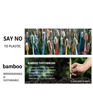 ECOPRO Kids Bamboo Toothbrushes - 20 Pack Eco-Friendly Wooden Handle Toothbrush Set for Children - Mixed Colors - Buy Online on GoSupps.com