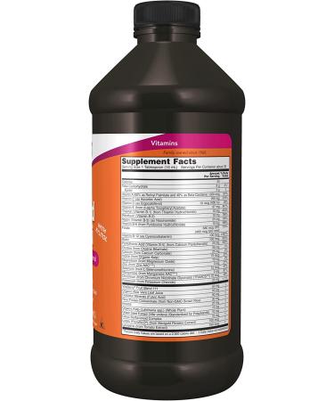 Now Foods Liquid Multi Tropical Orange Flavor | 16 fl oz - Nutrient-Rich Supplement - Buy Online on GoSupps.com